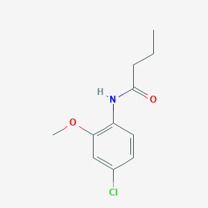 molecular formula C11H14ClNO2 B3249751 N-(4-chloro-2-methoxyphenyl)butanamide CAS No. 196866-07-6