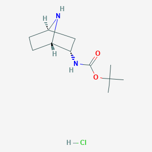 molecular formula C11H21ClN2O2 B3250136 tert-butyl rac-(1S,2S,4R)-7-azabicyclo[2.2.1]hept-2-ylcarbamate hydrochloride CAS No. 2008714-28-9