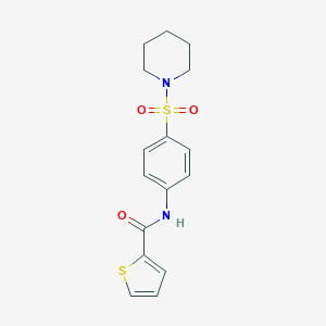 molecular formula C16H18N2O3S2 B325033 N-[4-(piperidin-1-ylsulfonyl)phenyl]thiophene-2-carboxamide 