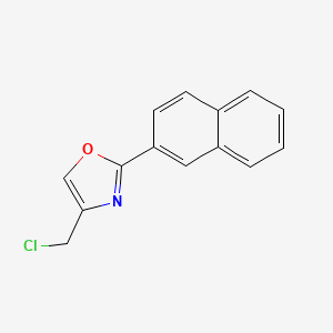 molecular formula C14H10ClNO B3250334 4-(Chloromethyl)-2-(naphthalen-2-yl)oxazole CAS No. 202594-71-6
