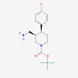 tert-butyl (3R,4S)-3-(aminomethyl)-4-(4-fluorophenyl)piperidine-1-carboxylate