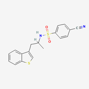 N-(1-(benzo[b]thiophen-3-yl)propan-2-yl)-4-cyanobenzenesulfonamide