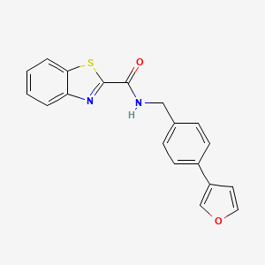 molecular formula C19H14N2O2S B3250485 N-(4-(furan-3-yl)benzyl)benzo[d]thiazole-2-carboxamide CAS No. 2034378-70-4