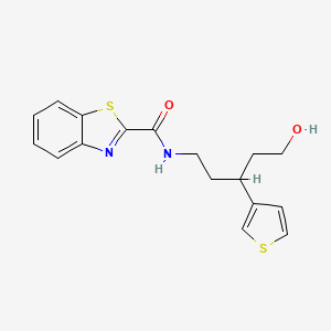 molecular formula C17H18N2O2S2 B3250492 N-(5-hydroxy-3-(thiophen-3-yl)pentyl)benzo[d]thiazole-2-carboxamide CAS No. 2034503-18-7