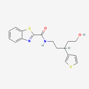 N-(5-hydroxy-3-(thiophen-3-yl)pentyl)benzo[d]thiazole-2-carboxamide