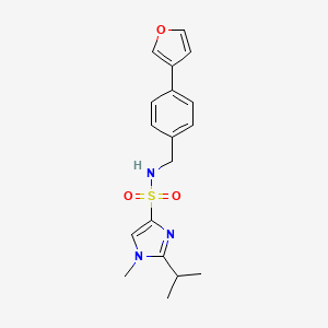 N-(4-(furan-3-yl)benzyl)-2-isopropyl-1-methyl-1H-imidazole-4-sulfonamide