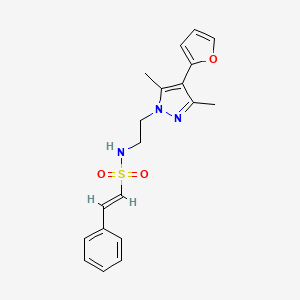(E)-N-(2-(4-(furan-2-yl)-3,5-dimethyl-1H-pyrazol-1-yl)ethyl)-2-phenylethenesulfonamide