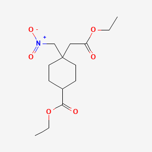 Ethyl 4-(2-ethoxy-2-oxoethyl)-4-(nitromethyl)cyclohexanecarboxylate
