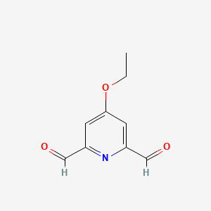 molecular formula C9H9NO3 B3250570 4-Ethoxypyridine-2,6-dicarbaldehyde CAS No. 204005-18-5