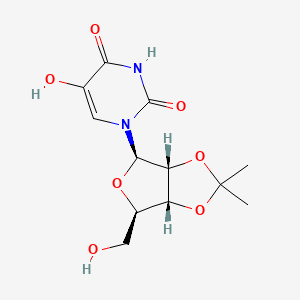 molecular formula C12H16N2O7 B3250578 5-hydroxy-1-((3aR,4R,6R,6aR)-6-(hydroxymethyl)-2,2-dimethyltetrahydrofuro[3,4-d][1,3]dioxol-4-yl)pyrimidine-2,4(1H,3H)-dione CAS No. 20406-82-0