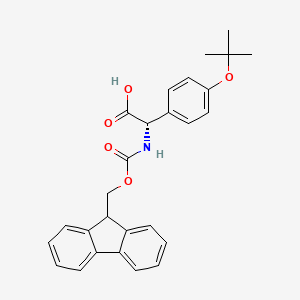 (2S)-2-(9H-Fluoren-9-ylmethoxycarbonylamino)-2-[4-[(2-methylpropan-2-yl)oxy]phenyl]acetic acid