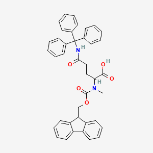 molecular formula C40H36N2O5 B3250650 Fmoc-N-Me-D-Gln(Trt)-OH CAS No. 2044710-89-4