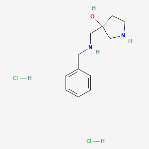 molecular formula C12H20Cl2N2O B3250651 3-[(Benzylamino)methyl]pyrrolidin-3-ol dihydrochloride CAS No. 2044713-19-9