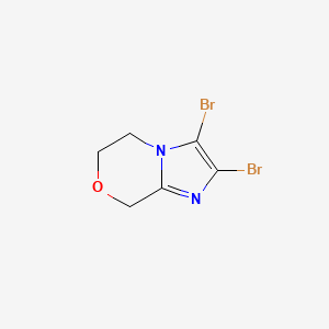 molecular formula C6H6Br2N2O B3250656 2,3-dibromo-5H,6H,8H-imidazo[2,1-c][1,4]oxazine CAS No. 2044713-57-5