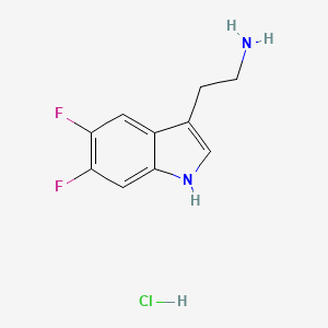 molecular formula C10H11ClF2N2 B3250659 2-(5,6-difluoro-1H-indol-3-yl)ethan-1-amine hydrochloride CAS No. 2044713-90-6