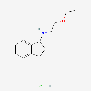 B3250663 N-(2-ethoxyethyl)-2,3-dihydro-1H-inden-1-amine hydrochloride CAS No. 2044714-32-9