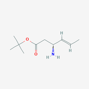 molecular formula C10H19NO2 B3250706 tert-butyl (E,3R)-3-aminohex-4-enoate CAS No. 204587-89-3