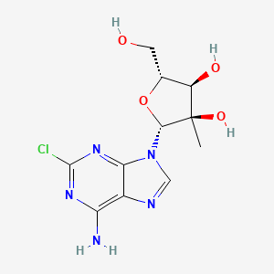 molecular formula C11H14ClN5O4 B3250749 (2R,3R,4R,5R)-2-(6-amino-2-chloro-9H-purin-9-yl)-5-(hydroxymethyl)-3-methyltetrahydrofuran-3,4-diol CAS No. 205171-11-5