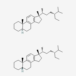 molecular formula C58H92 B3250757 (5S,10S,17S)-17-[(2R,5R)-5-Ethyl-6-methylheptan-2-yl]-10,17-dimethyl-2,3,4,5,6,7,15,16-octahydro-1H-cyclopenta[a]phenanthrene;(5R,10S,17S)-17-[(2R,5R)-5-ethyl-6-methylheptan-2-yl]-10,17-dimethyl-2,3,4,5,6,7,15,16-octahydro-1H-cyclopenta[a]phenanthrene CAS No. 205176-21-2
