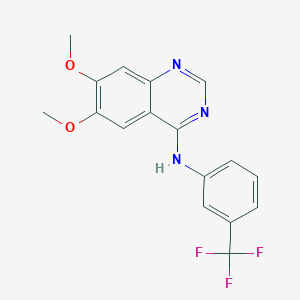 molecular formula C17H14F3N3O2 B3250759 6,7-dimethoxy-N-(3-(trifluoromethyl)phenyl)quinazolin-4-amine CAS No. 205195-05-7