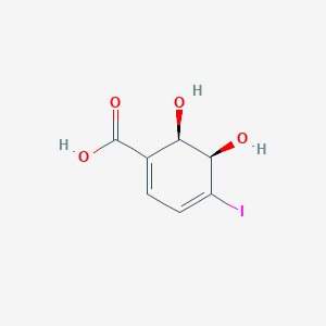 molecular formula C7H7IO4 B3250805 (2R,3R)-1-Carboxy-4-iodo-2,3-dihydroxycyclohexa-4,6-diene CAS No. 205503-96-4