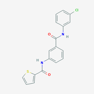 molecular formula C18H13ClN2O2S B325102 N-{3-[(3-chlorophenyl)carbamoyl]phenyl}thiophene-2-carboxamide 