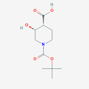 rel-1-(1,1-Dimethylethyl)(3R,4R)-3-hydroxy-1,4-piperidinedicarboxylate