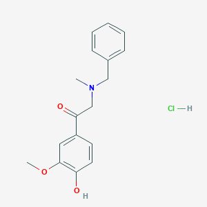 2-(Benzylmethylamino)-4'-hydroxy-3'-methoxyacetophenone hydrochloride