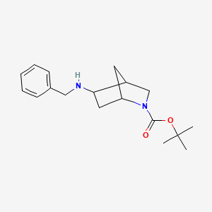 molecular formula C18H26N2O2 B3251146 tert-Butyl 5-(benzylamino)-2-aza-bicyclo[2.2.1]heptane-2-carboxylate CAS No. 207405-64-9