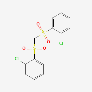 molecular formula C13H10Cl2O4S2 B3251199 Benzene, 1,1'-[methylenebis(sulfonyl)]bis[2-chloro- (9CI) CAS No. 207853-67-6