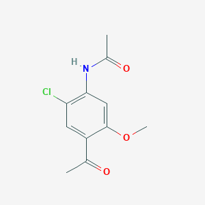 molecular formula C11H12ClNO3 B3251297 N-(4-acetyl-2-chloro-5-methoxyphenyl)acetamide CAS No. 20871-69-6