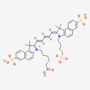 molecular formula C43H48N2O11S3 B3251683 Sulfo Cy5.5-COOH CAS No. 210834-26-7