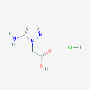molecular formula C5H8ClN3O2 B3251935 2-(5-Amino-1H-pyrazol-1-yl)acetic acid hydrochloride CAS No. 2126178-45-6