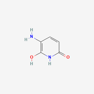 molecular formula C5H6N2O2 B3251943 2,6-Pyridinediol,3-amino-(8CI) CAS No. 21269-90-9