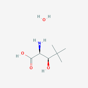 molecular formula C7H17NO4 B3251956 (2S,3R)-2-amino-3-hydroxy-4,4-dimethylpentanoic acid;hydrate CAS No. 212757-13-6