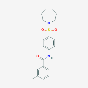 molecular formula C20H24N2O3S B325208 N-[4-(azepan-1-ylsulfonyl)phenyl]-3-methylbenzamide 