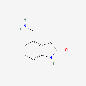 molecular formula C9H10N2O B3252231 4-(Aminomethyl)indolin-2-one CAS No. 214759-48-5