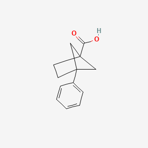 molecular formula C13H14O2 B3252396 4-Phenylbicyclo[2.1.1]hexane-1-carboxylic acid CAS No. 2167179-03-3