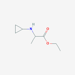 molecular formula C8H15NO2 B3252420 Ethyl 2-(cyclopropylamino)propanoate CAS No. 2170123-25-6