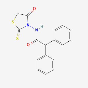 molecular formula C17H14N2O2S2 B3252443 N-(4-oxo-2-sulfanylidene-1,3-thiazolidin-3-yl)-2,2-diphenylacetamide CAS No. 21712-36-7
