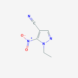 molecular formula C6H6N4O2 B3252484 1-Ethyl-5-nitro-1H-pyrazole-4-carbonitrile CAS No. 2171314-55-7