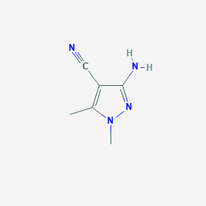 molecular formula C6H8N4 B3252603 3-amino-1,5-dimethyl-1H-pyrazole-4-carbonitrile CAS No. 21762-92-5