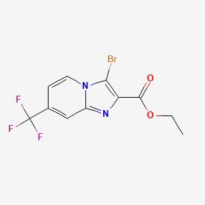molecular formula C11H8BrF3N2O2 B3252613 Ethyl 3-bromo-7-(trifluoromethyl)imidazo[1,2-a]pyridine-2-carboxylate CAS No. 2177258-33-0