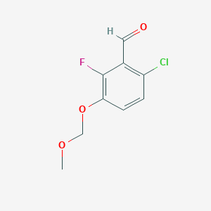 molecular formula C9H8ClFO3 B3252620 6-Chloro-2-fluoro-3-(methoxymethoxy)benzaldehyde CAS No. 2179038-26-5