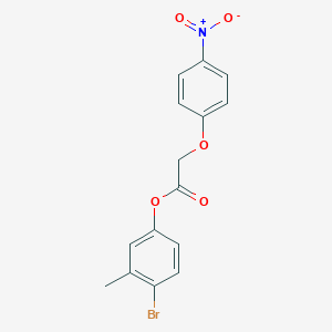molecular formula C15H12BrNO5 B325265 4-Bromo-3-methylphenyl (4-nitrophenoxy)acetate 