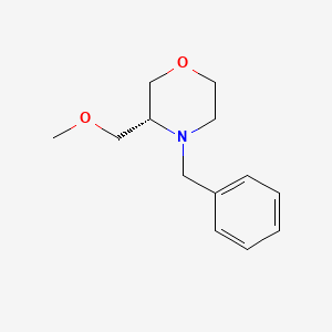 molecular formula C13H19NO2 B3252657 (3R)-4-benzyl-3-(methoxymethyl)morpholine CAS No. 218594-73-1