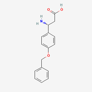 molecular formula C16H17NO3 B3252665 (r)-3-(p-Benzyloxyphenyl)-beta-alanine CAS No. 218608-77-6