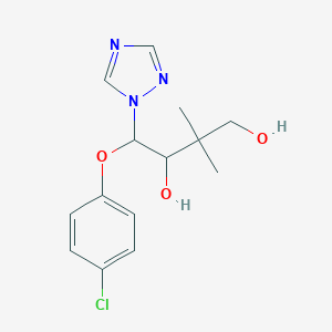 molecular formula C14H18ClN3O3 B032527 4-(4-Chlorophenoxy)-2,2-dimethyl-4-(1,2,4-triazol-1-yl)butane-1,3-diol CAS No. 72699-18-4