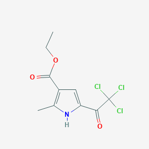 1H-Pyrrole-3-carboxylic acid, 2-methyl-5-(2,2,2-trichloroacetyl)-, ethyl ester
