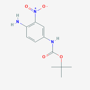 molecular formula C11H15N3O4 B3252769 Tert-butyl 4-amino-3-nitrophenylcarbamate CAS No. 219492-81-6